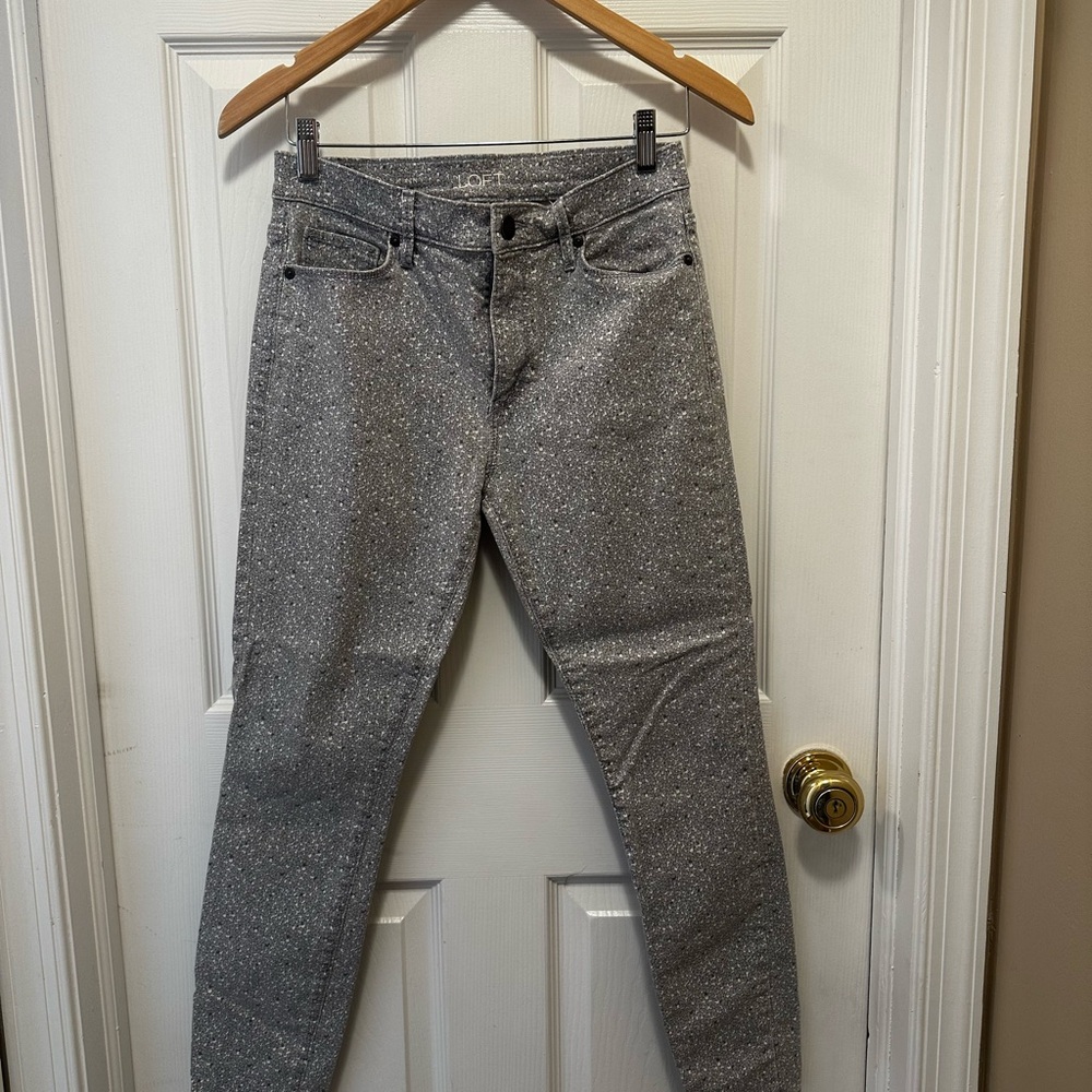 Ann Taylor Gray Patterned Women's Pants